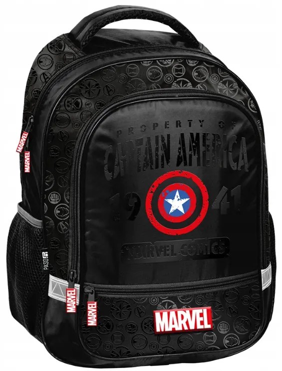 Školský set Captain America Avengers – batoh + peračník + taška na prezúvky