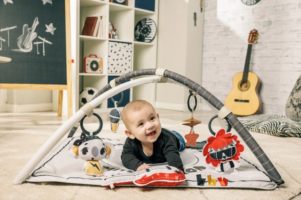 Hracia deka s hrazdou štvorcová Gymini Tiny Rockers