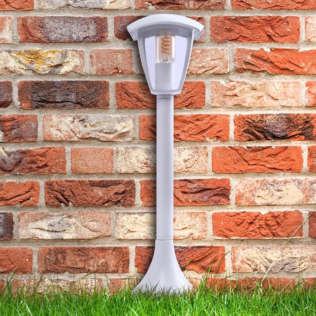 Exteriérové svietidlo Fox Big, 1x akrylové/biele hliníkové tienidlo