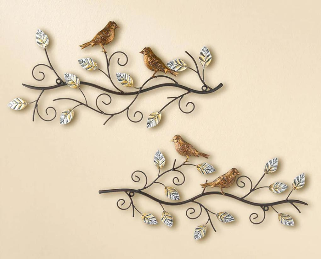 Gilde Kovová dekorácia Vtáky, 1 kus