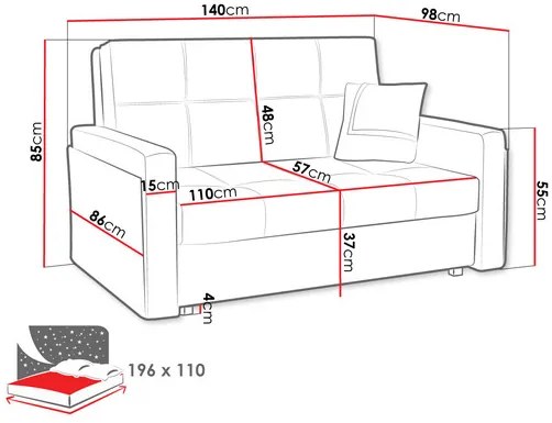 Rozkladacia pohovka Carivia Mel II (ružová + sivá) (s úl. priestorom). Vlastná spoľahlivá doprava až k Vám domov. 1122001