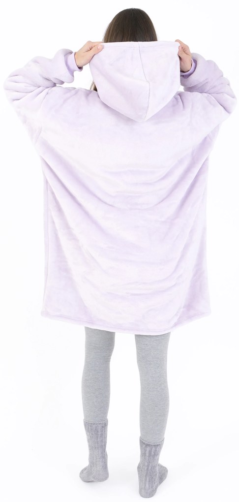 Baránková mikina mikroplyš – Laura lila veľkosť M