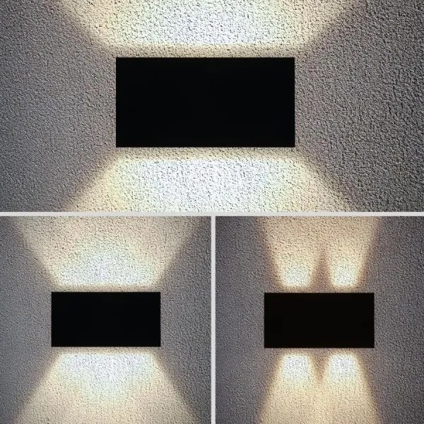 Brilagi - LED Vonkajšie nástenné svietidlo DOUBLE CUBE LED/12W/230V čierna IP65