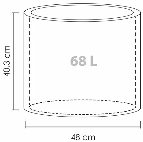 Scheurich Kvetináč Riva (žula/čierna, Ø 50 cm)  (100349892)
