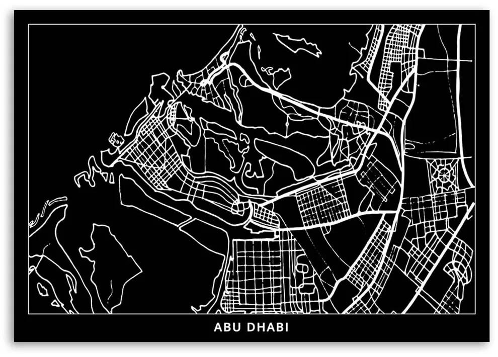 Gario Obraz na plátne Plán mesta Abu Dhabi Rozmery: 60 x 40 cm