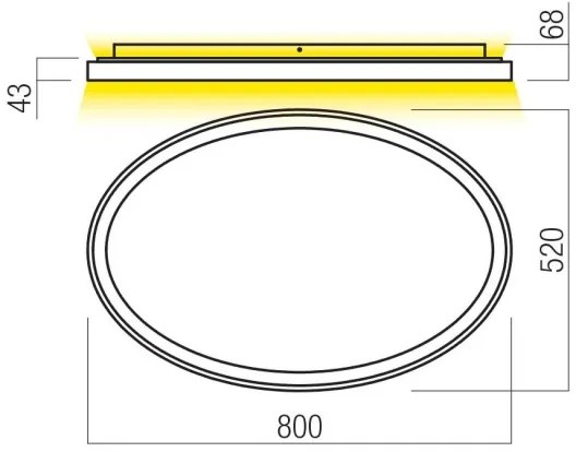 Redo 01-3811 - LED stmievateľné stropné svietidlo NOBU LED/80W/230V čierne