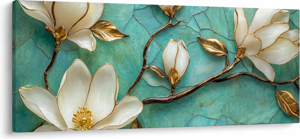 Obraz - 3D magnólia (120x50 cm)
