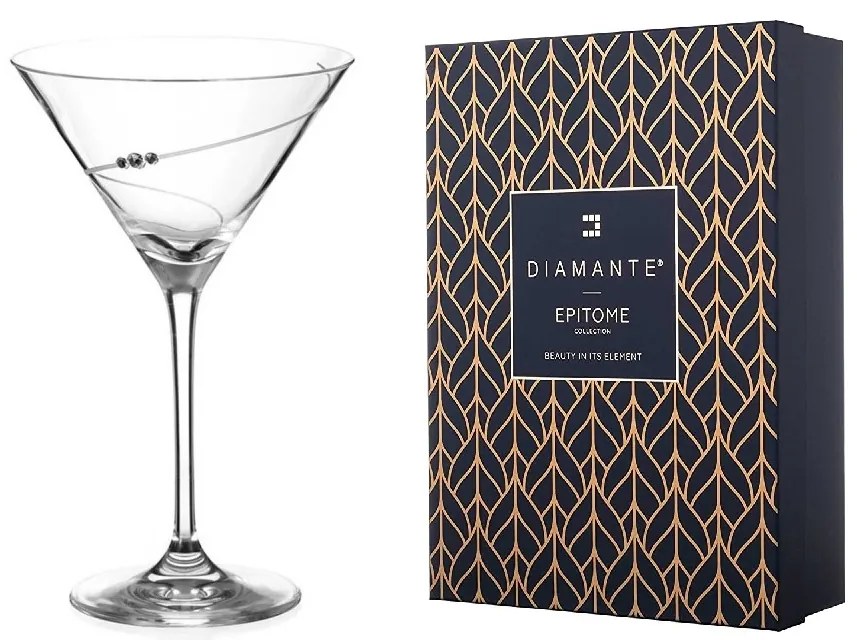 Diamante Brúsené poháre na Martini Swarovski Silhouette City 240ml 2KS