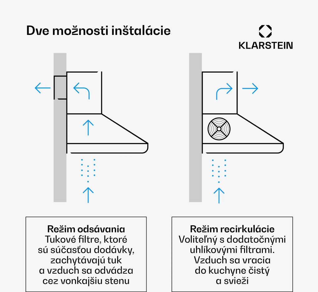 Klarstein Lumio Neo, digestor, 60 cm, komínový, 610 m³/h, retro dizajn, nehrdzavejúca oceľ, čierny