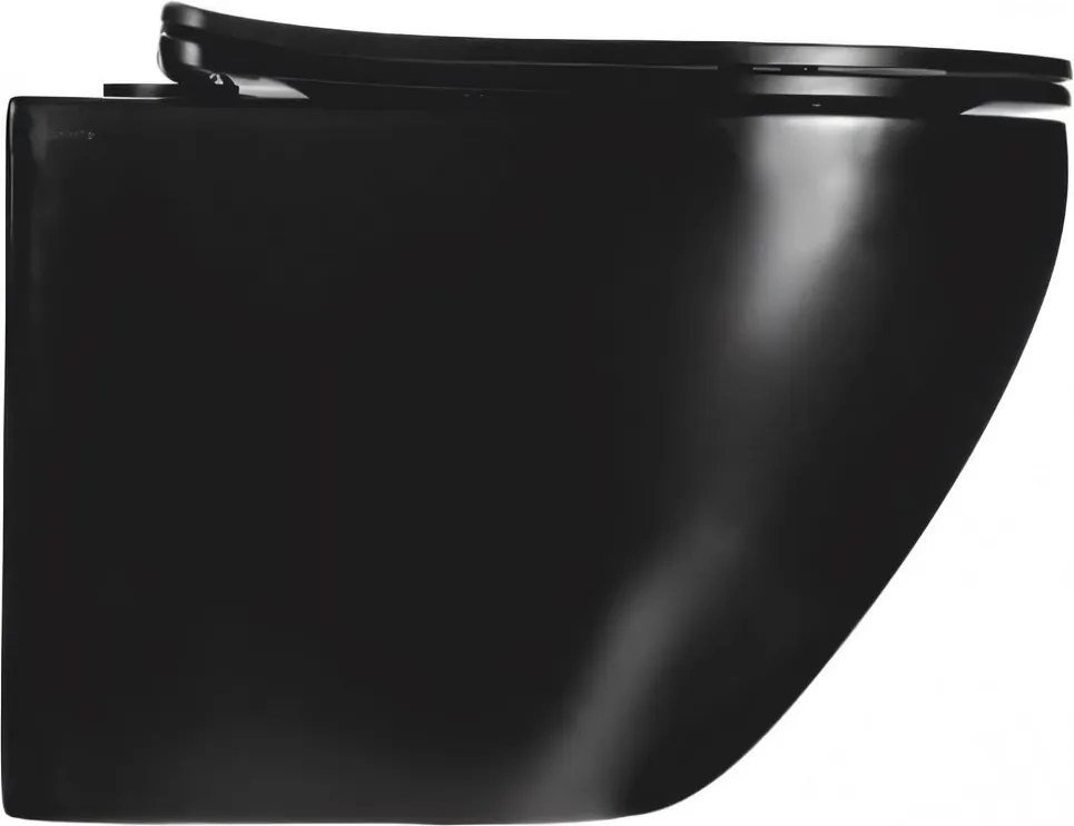 Hydroland Závesná WC misa so SoftClose sedadlom Karat, čierna