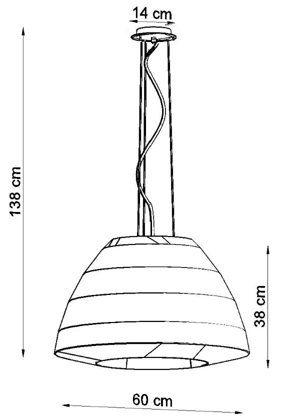 Závesné svietidlo Bella, 1x čierne textilné tienidlo, (biele sklo), (fi 60 cm)