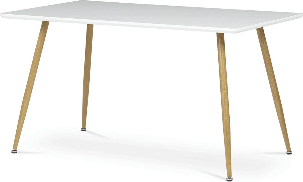 Jedálenský stôl MDF/kov HT-W1214 WT Farba: Biela