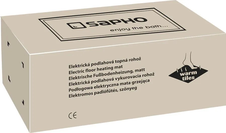 Sapho Sapho, WARM TILES elektrická podlahová vykurovacia rohož 4,2m2, 670W, WTM42
