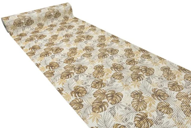 Kúpelňová penová rohož 265B Monstera béžová