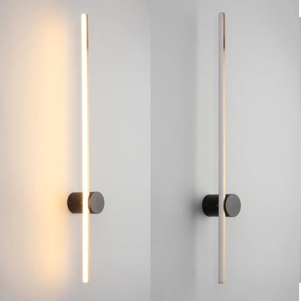 Toolight Toolight, LED nástenné svietidlo 90cm, 18W, 3000K, LHJ062-W, čierna-zlatá, OSW-50030