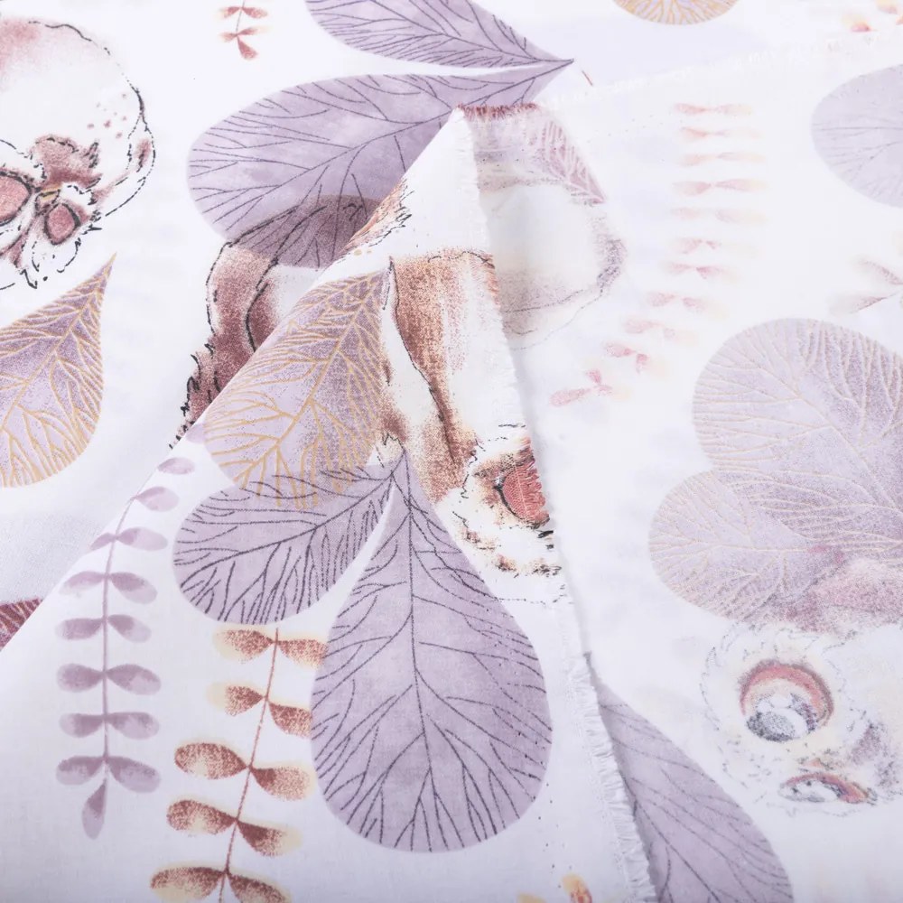 Biante Detský bavlnený záves Sandra SA-284 Hnedé sovy 150x260 cm