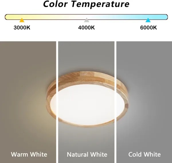 BRILAGI - LED stropné svietidlo WOODLINE LED/24W/230V 3000/4000/6000K, v dekore dub, priemer 30 cm