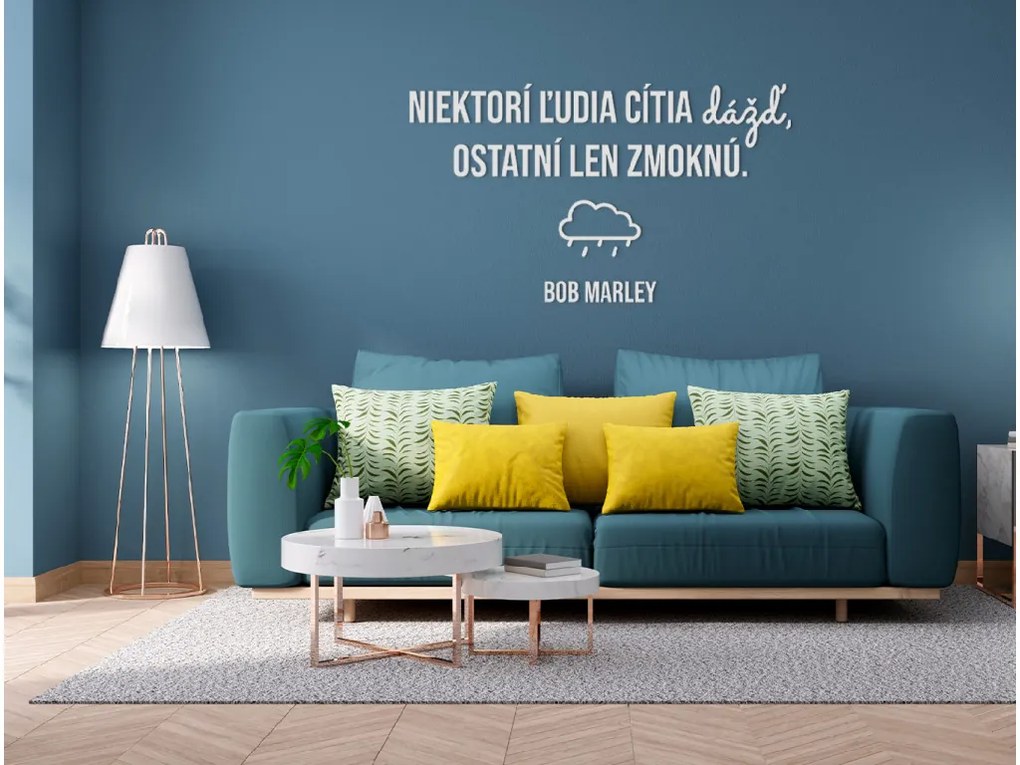 drevko Drevený citát Niektorí ľudia cítia dážď Rozmer obrazu: 49 x 85,5 cm, Farba dekorácie: Čierna