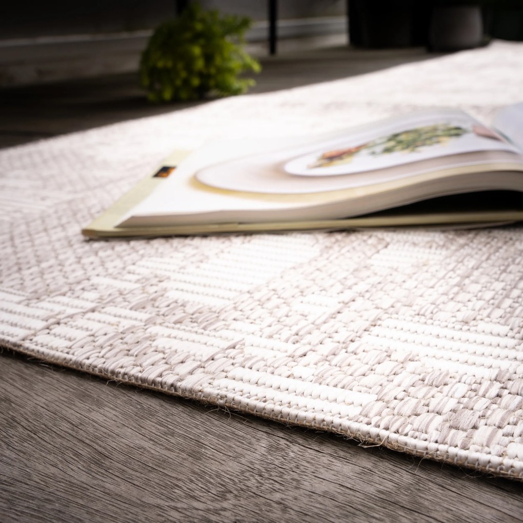 Obsession, Kusový koberec My Tallinn 542 Taupe - na von aj na doma, 80x150, béžová, chodba / predsieň