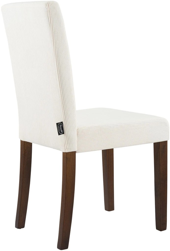 Sada 2 ks jedálenských stoličiek Ina látka cord, antik tmavá - krémová