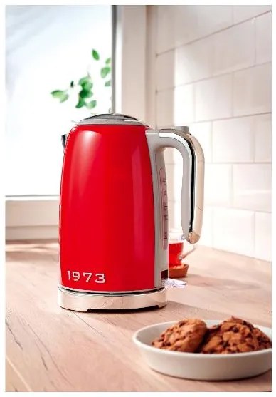 Silvercrest®  Rýchlovarná kanvica + Hriankovač Retro 1973, červená  (800010784)