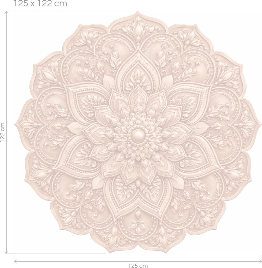 Mandala v růžovém zlatě arch 75 x 73 cm