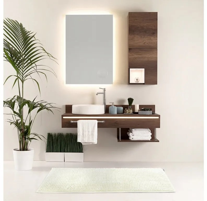 Biela kúpeľňová predložka BATI 60x90 cm