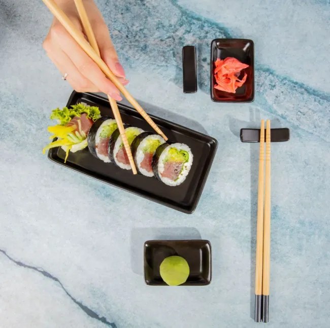 Servírovacia súprava pre sushi SUSHI čierna 744532