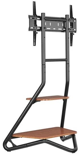 Nedis TVSM6200BK - Podlahový stojan pre TV 37-75" čierna/hnedá