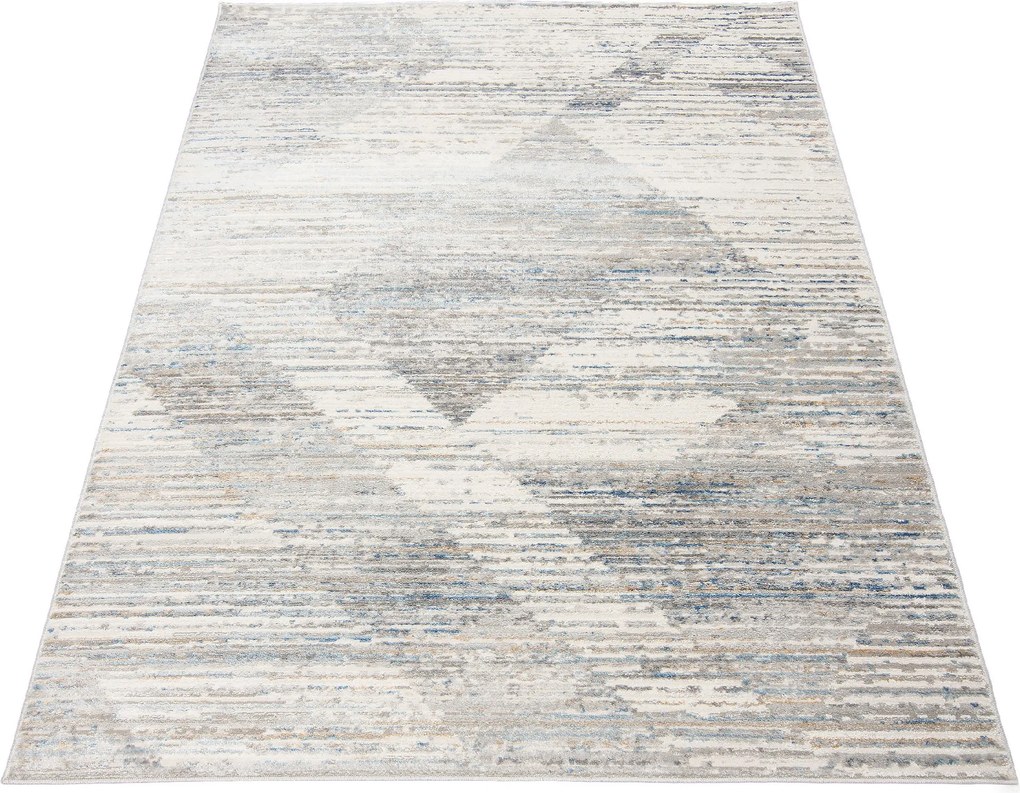 TA Koberec G501B WHITE/D_BLUE PORTLAND HIL Biely Obdĺžnikový Rozmer: 240x330 cm