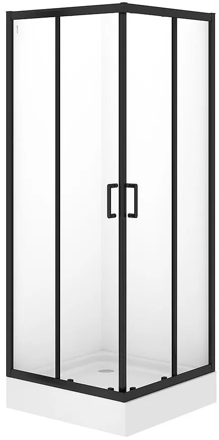 Sprchový kút štvorcový Brasco 80x80x190 black S168-007