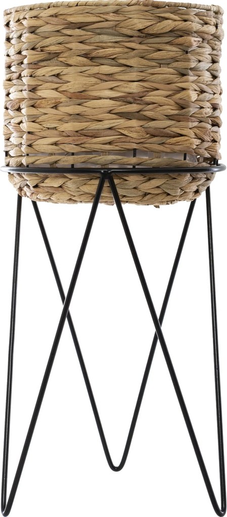 KVETINÁČ Z MORSKEJ TRÁVY SO STOJANOM AYA NATURAL SADA 2KS 54X25 CM+43X20 CM HNEDÁ