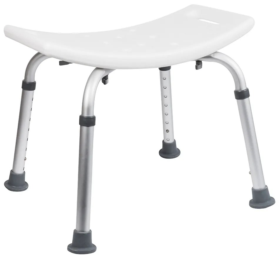 BISK Erga Handicap "PRO", obdĺžniková stolička do sprchy 495x450x560 mm, biela, ERG-06218
