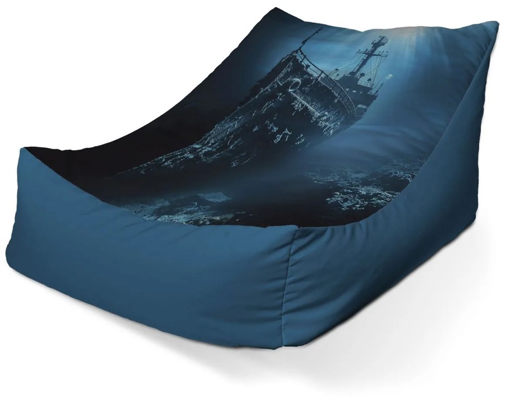 Sablio Sedací vak Lounge Vrak lode na dne mora - 120 x 100 x 80 cm