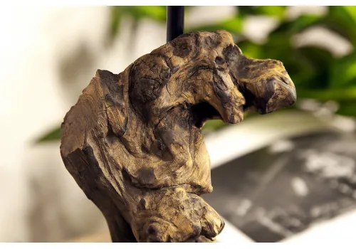 Stolová lampa 19479 Masív drevo - Hnedá - Komfort-nábytok