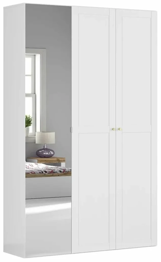Šatníková skriňa BRW Flex 133 (biela) (so zrkadlom). Vlastná spoľahlivá doprava až k Vám domov. 1098235