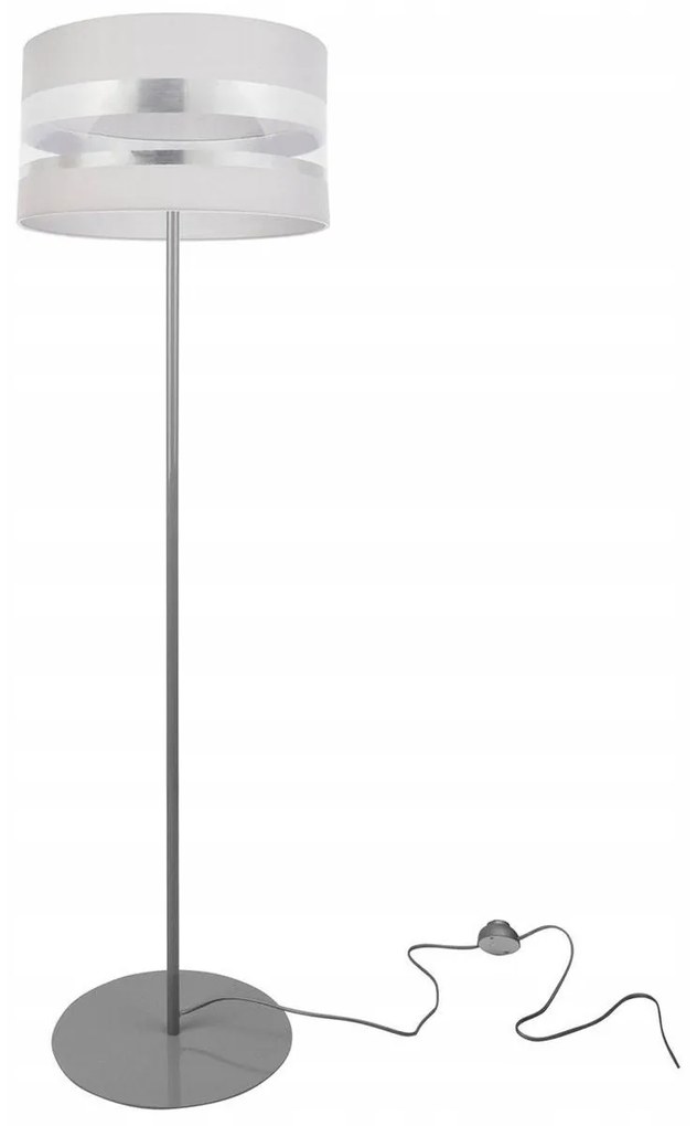 Stojacia lampa Intense Chrome, 1x textilné tienidlo (výber zo 6 farieb), (výber z 3 farieb konštrukcie), (fi 35cm), o