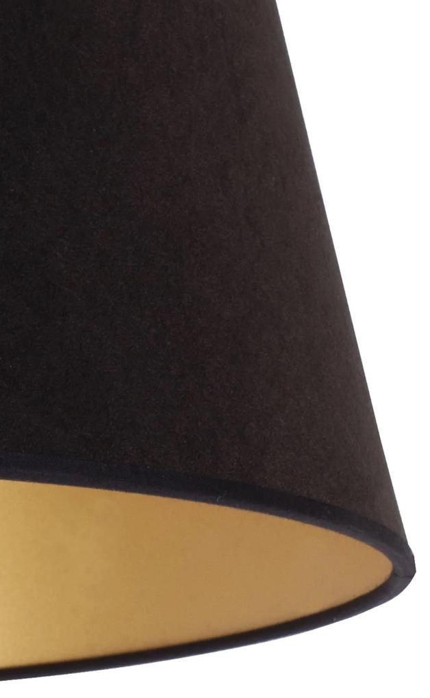 Tienidlo na lampu Cone výška 18 cm, čierna/zlatá