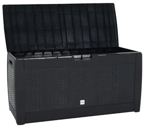vidaXL Záhradný úložný box antracitový 119x48x60 cm polypropylénový-