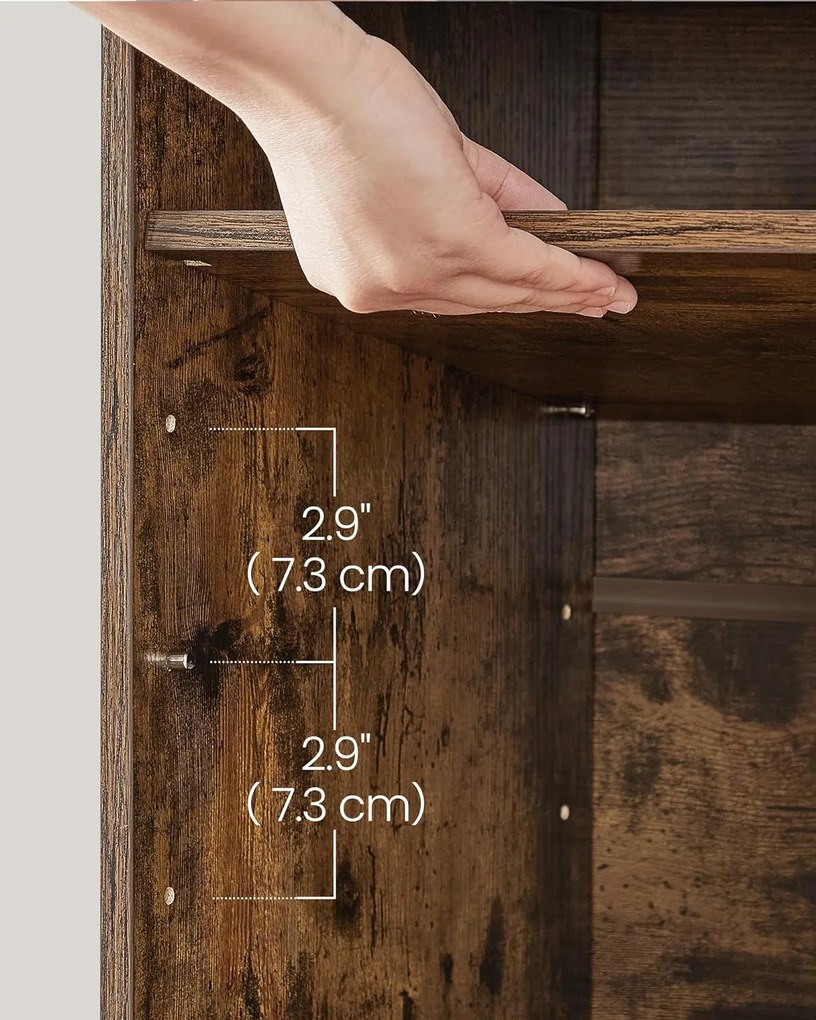 Botník Vasagle Endersen 104 cm hnedý/čierny