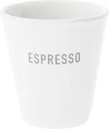 Hrnček papierový vzhľad,Espresso v šedej 4,4x6,2x6,6cm