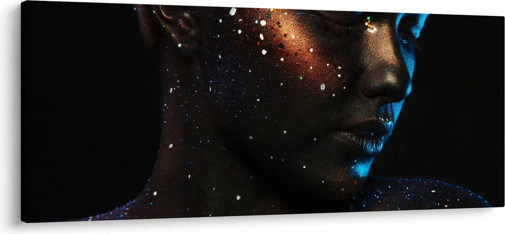 Trblietavý obraz ženy (120x50 cm)