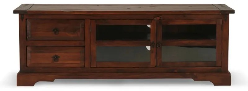 furniture-nabytek.cz - Masívny TV stolík Catana z borovice, lakovaný, hnedý