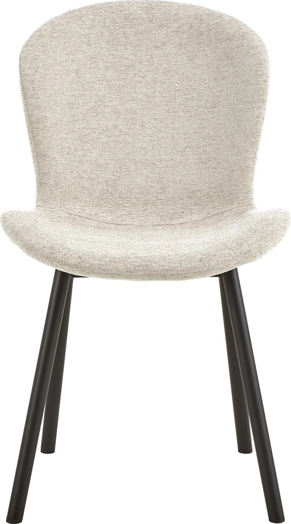 FIORA Béžové (tkanina Apia 453)/čierny rám - MODERNÁ ČALÚNENÁ STOLIČKA DO OBÝVAČKY/ JEDÁLNE LOFT