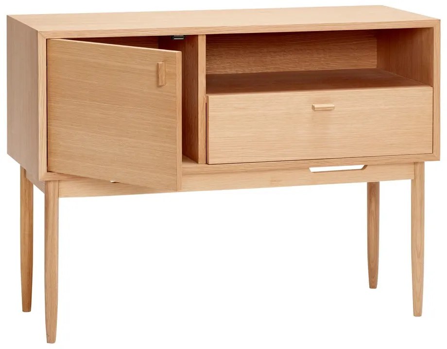 Vysoká komoda v dekore duba v prírodnej farbe 100x75 cm Cube – Hübsch