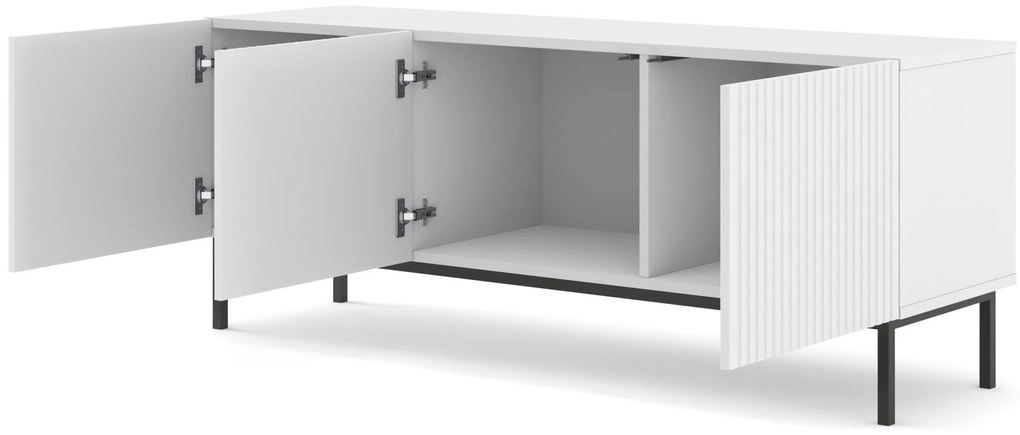 TV skrinka/stolík 3D 150 Rowanna (biela + čierna). Vlastná spoľahlivá doprava až k Vám domov. 1125011