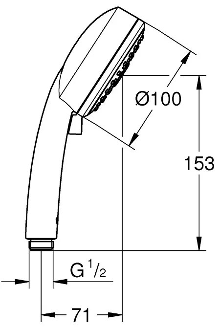 GROHE Vitalio Comfort 100 - Ručná sprcha s 3 prúdmi, chróm 26092000