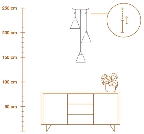 Ledvance - Luster na lanku DECOR RAFFIA 3xE27/15W/230V rafia
