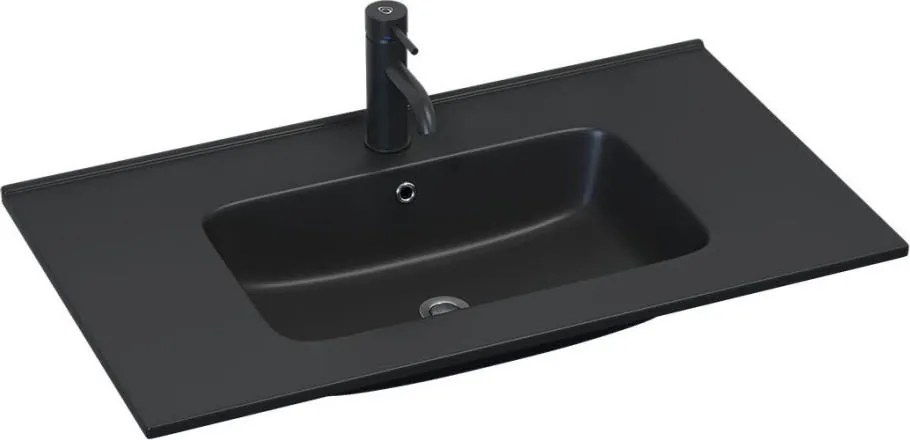 Zapustené umývadlo LILLESNAD 81x46cm keramika/čierna