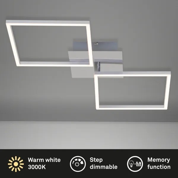 Briloner 3182-018 - LED Stmievateľné stropné svietidlo FRAME 2xLED/15,5W/230V